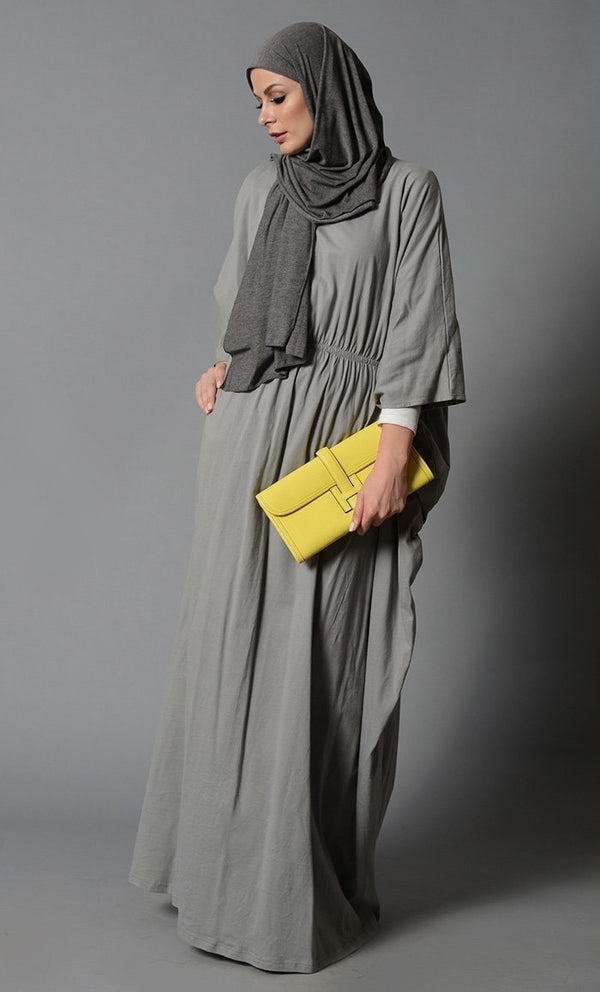 Cotton Kaftan with Elastic Waist - EastEssence.com