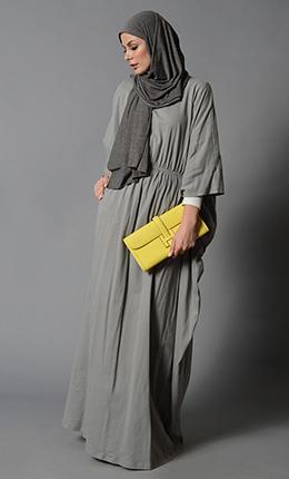 Cotton Kaftan with Elastic Waist - EastEssence.com