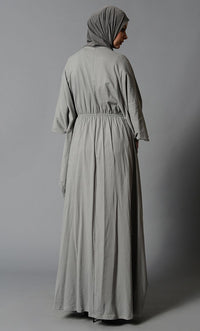 Cotton Kaftan with Elastic Waist - EastEssence.com