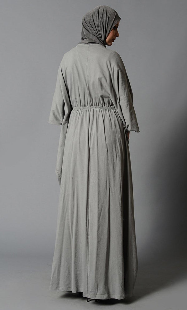 Cotton Kaftan with Elastic Waist - EastEssence.com