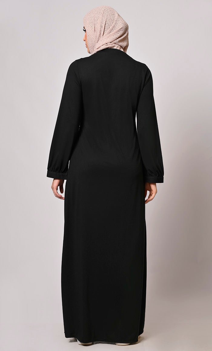 Crafted With Care Black Abaya