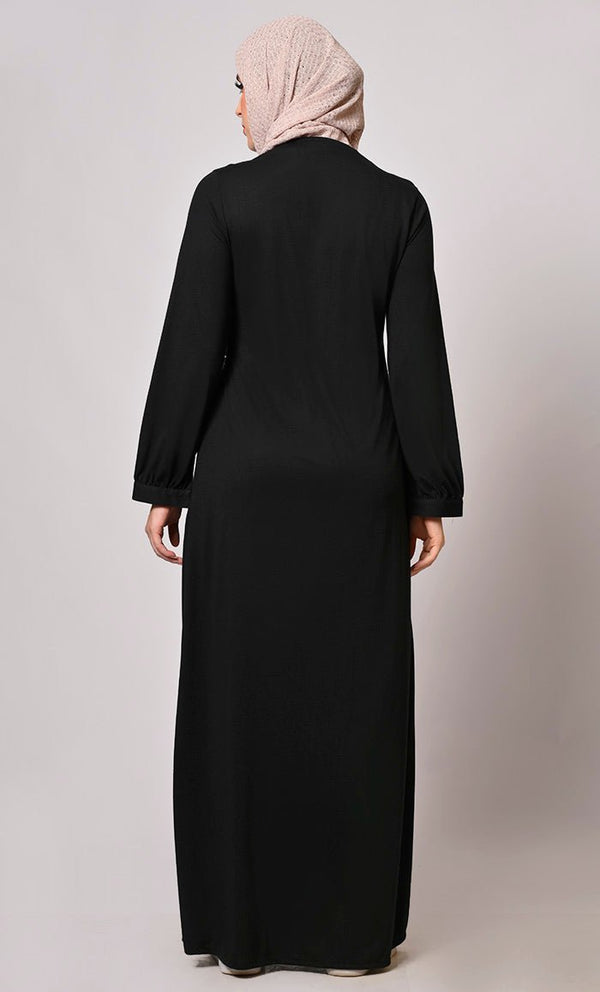 Crafted With Care Black Abaya
