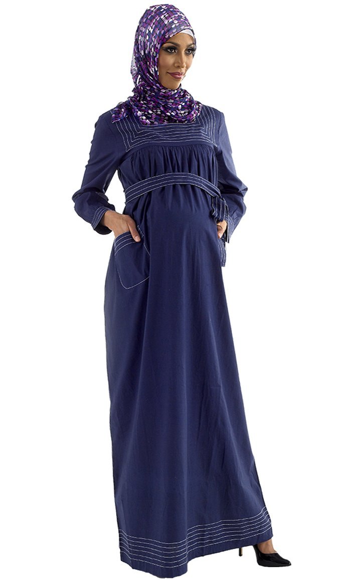 Dahlia Cotton Maternity Abaya - EastEssence.com