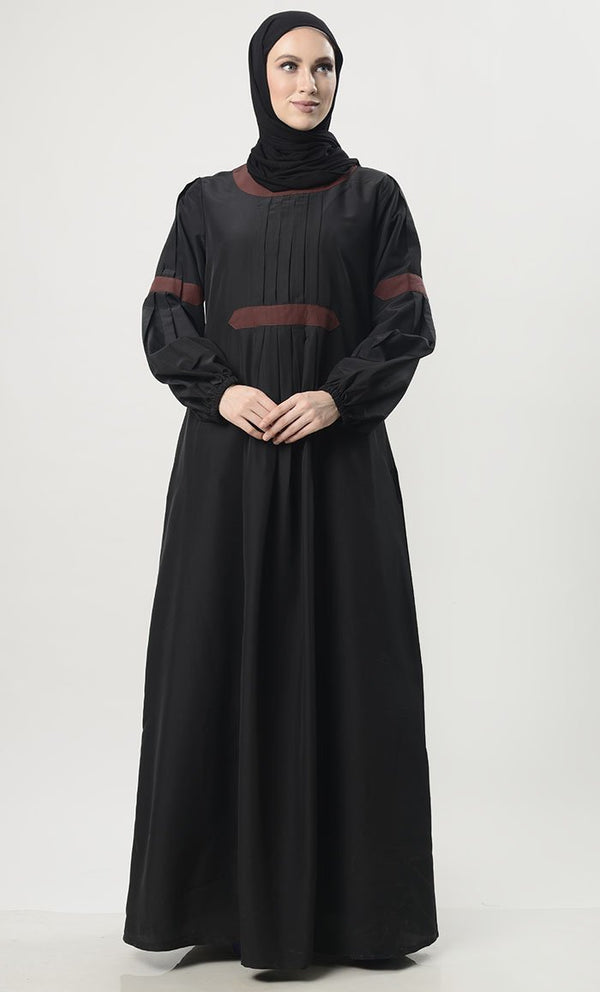 Detailed Workwear Abaya - EastEssence.com