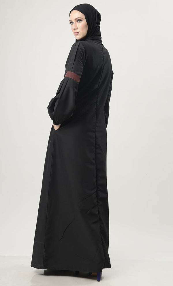 Detailed Workwear Abaya - EastEssence.com