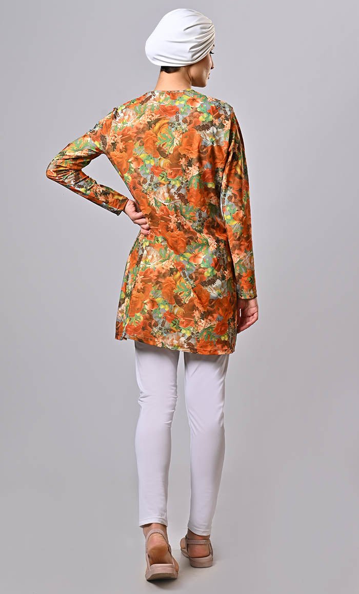 Dive Into Tranquility With Ocean Inspired Printed Swim Wear (3Pc Set) - EastEssence.com