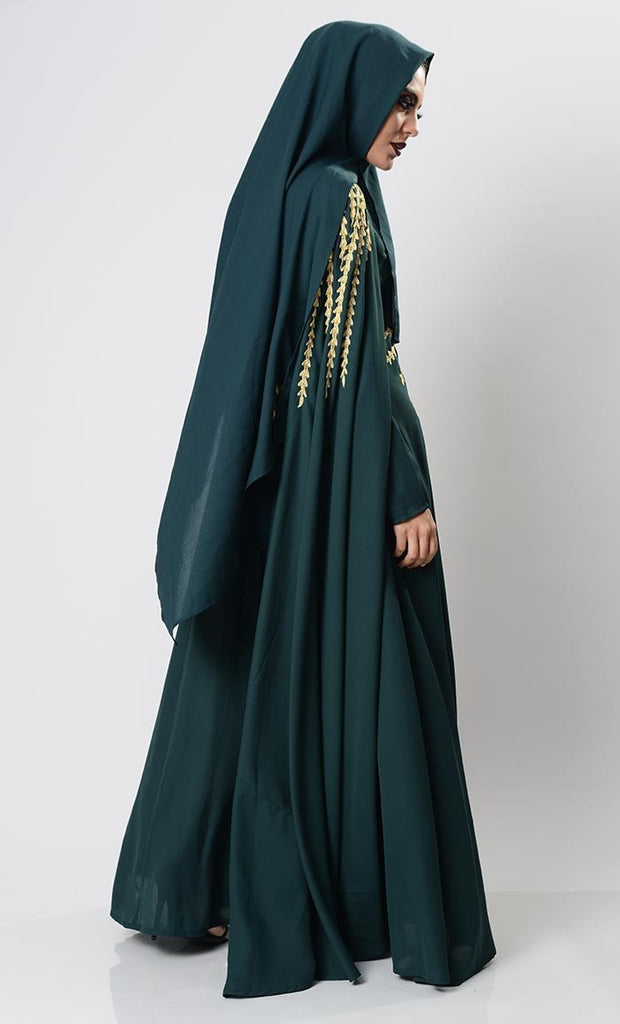 Dramatic Lavish Embroiderd Abaya - EastEssence.com