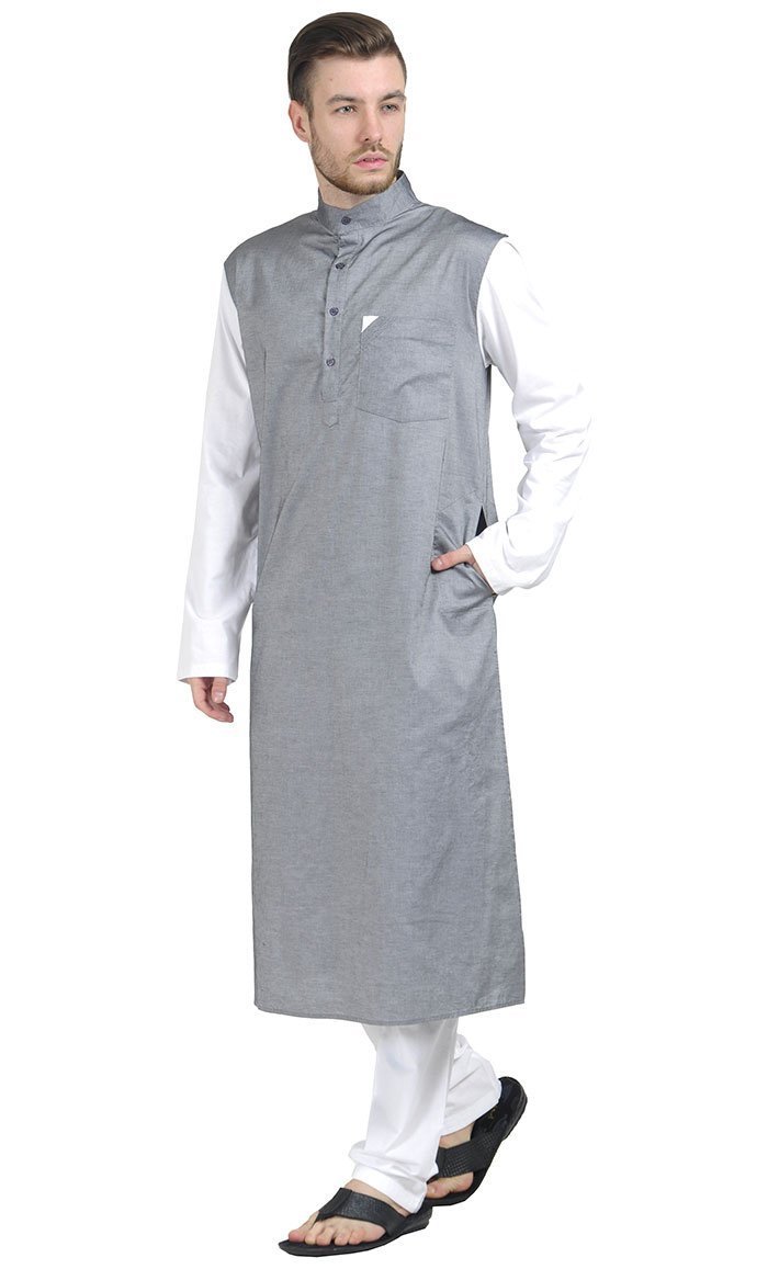Dual Tone Chambray kurta - EastEssence.com