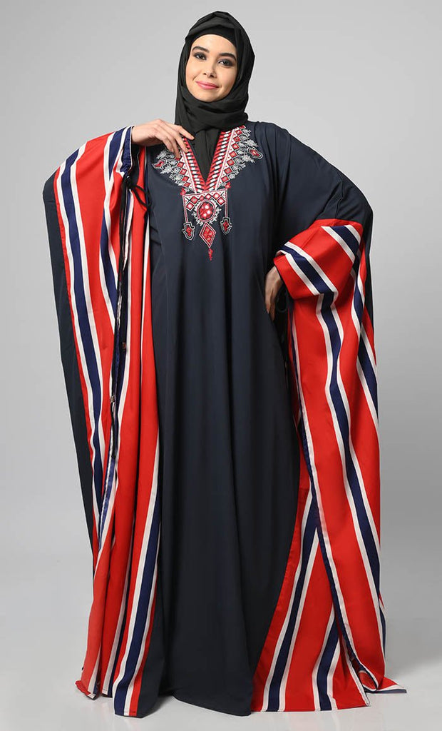 Dubai Print Kaftan Style Long Abaya