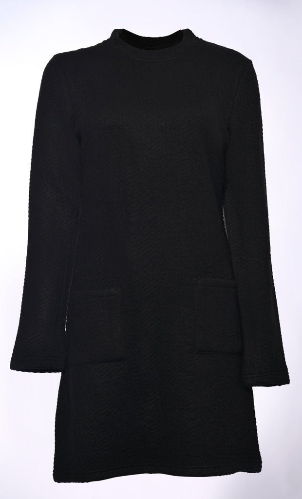 Effortless Elegance: Woolen Tunic with Front Pockets - EastEssence.com