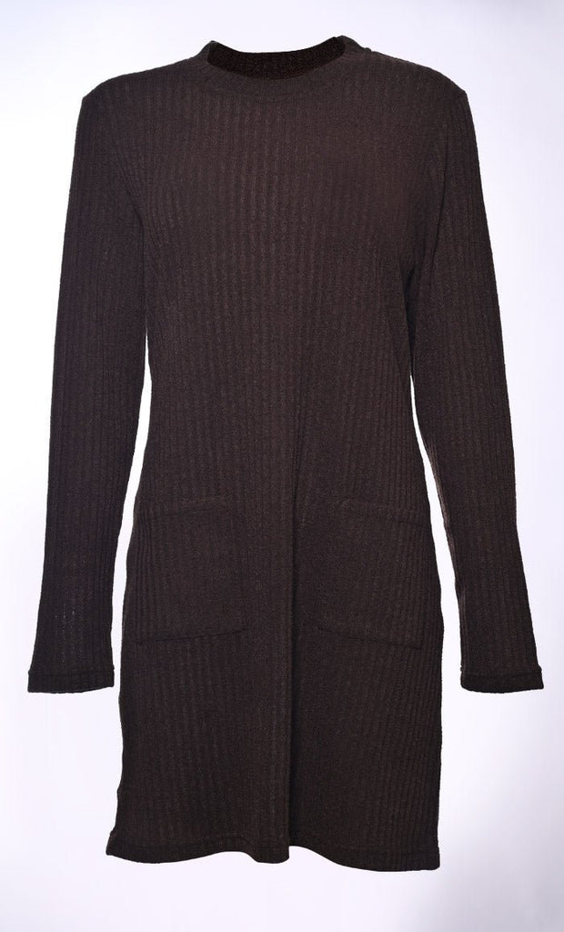 Effortless Elegance: Woollen Tunic with Front pockets - EastEssence.com