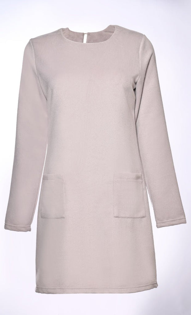 Effortless Elegance: Woollen Tunic with Front Pockets - EastEssence.com