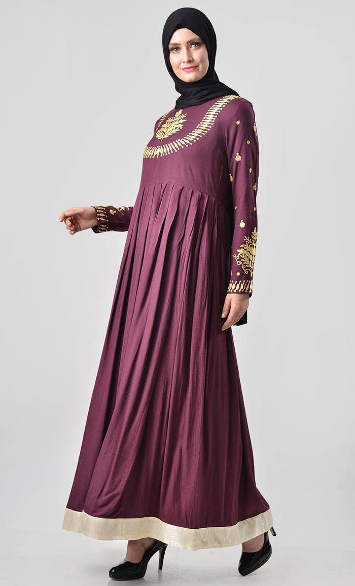 Elegance First Embroidered Abaya - EastEssence.com