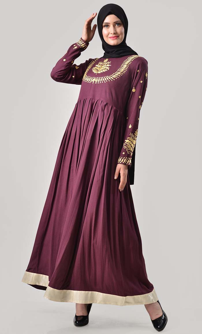 Elegance First Embroidered Abaya - EastEssence.com