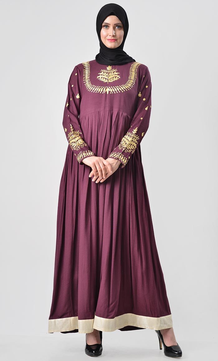 Elegance First Embroidered Abaya - EastEssence.com