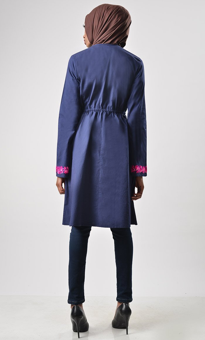 Elegant simple cotton drawstring tunic - EastEssence.com