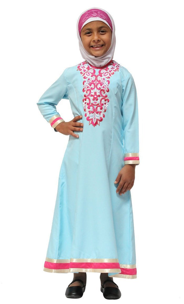 Embroidered Girls Abaya Dress - EastEssence.com