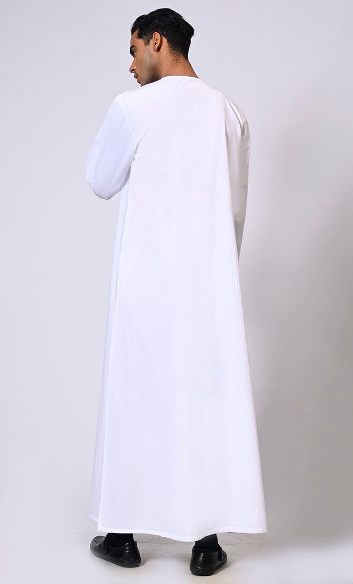 Embroidered Men's Thobe Enhanced