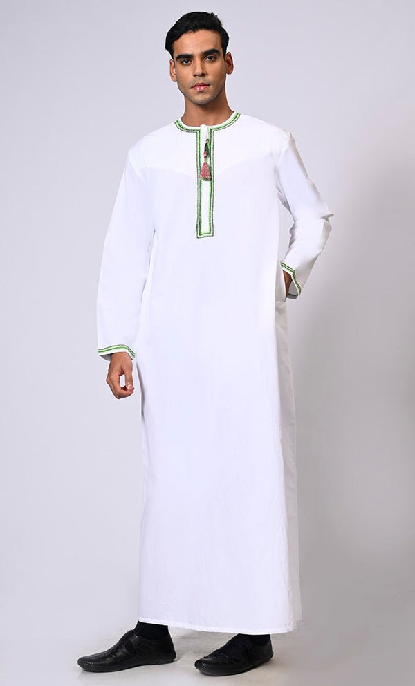Embroidered Men's Thobe