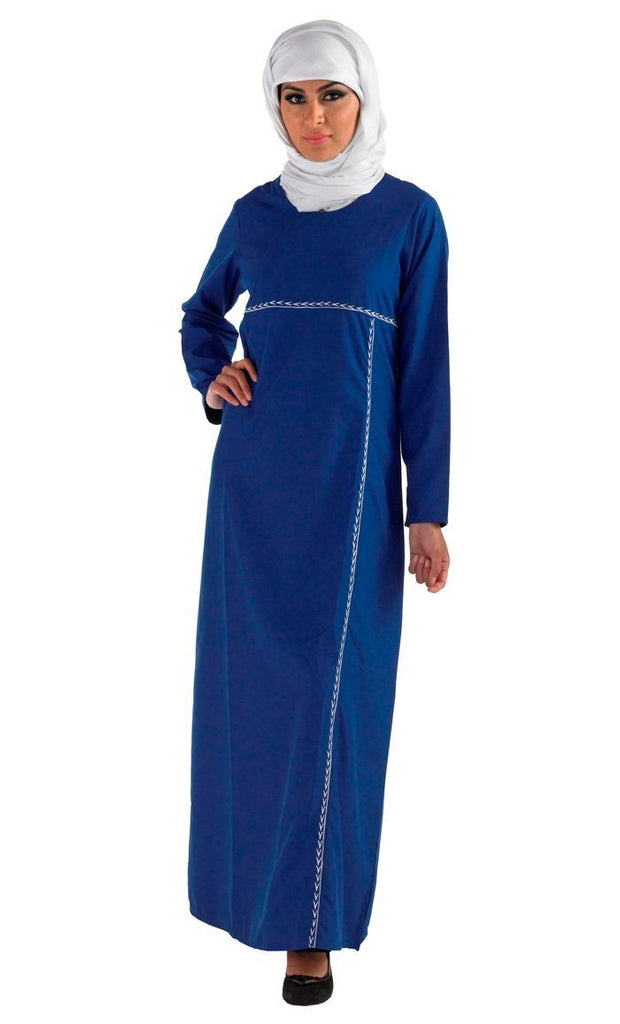 Everyday Slip On Basic Abaya Dress (Navy) - EastEssence.com