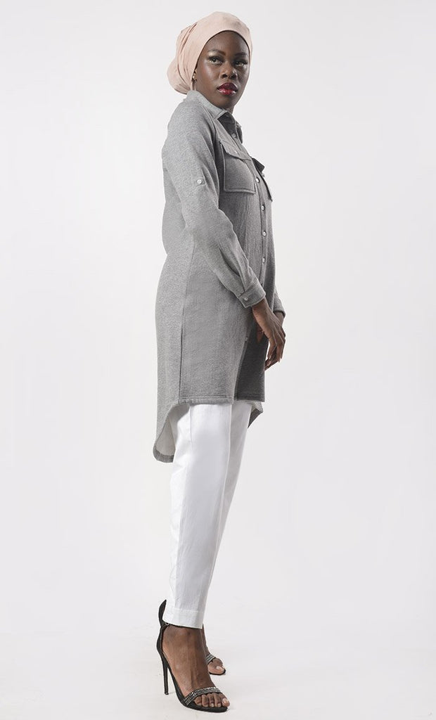 Everyday Wear Basic Tunic With Pant Set - EastEssence.com