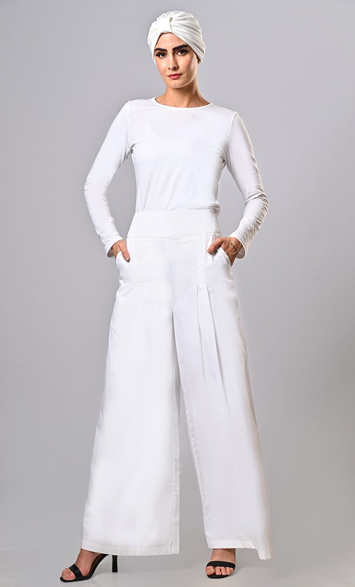 Everyday wear comfortable Islamic modest twill pants with pockets - EastEssence.com