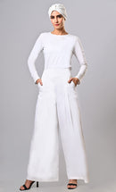 Everyday wear comfortable Islamic modest twill pants with pockets - EastEssence.com