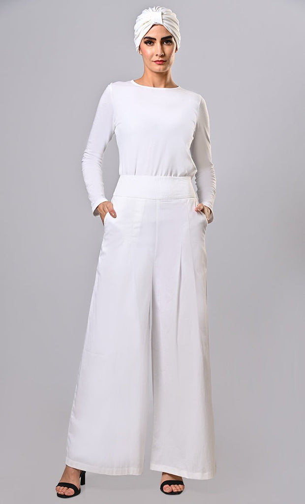 Everyday wear comfortable Islamic modest twill pants with pockets - EastEssence.com