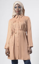 Everydaywear Front Open Down Button Long Tunic - EastEssence.com