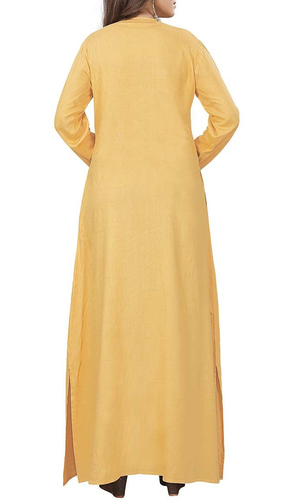 Soft Rayon Double Placket Detailing Abaya