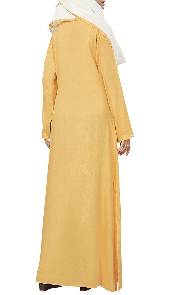 Soft Rayon Double Placket Detailing Abaya