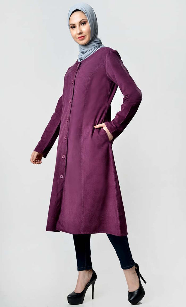 Fall buttondown corduroy tunic - EastEssence.com