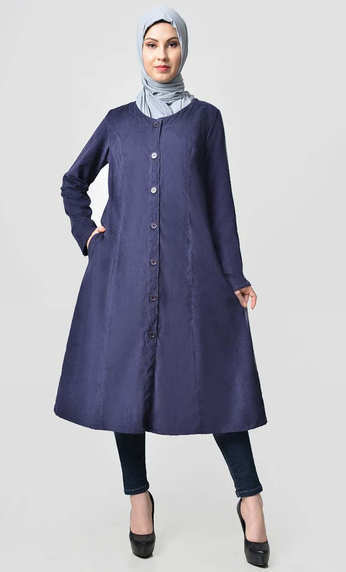 Fall Button-Down Corduroy Tunic