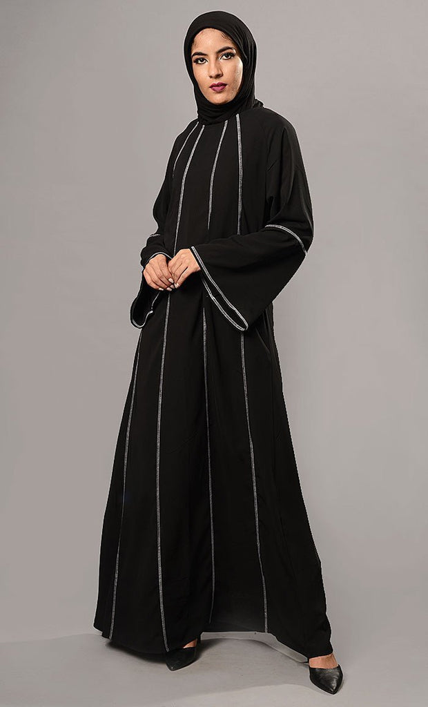 Flared Sleeves Abaya Dress - EastEssence.com