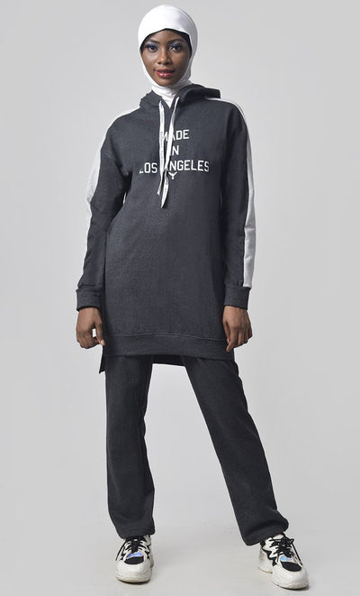 Fleece Hooded Sportswear Set - EastEssence.com