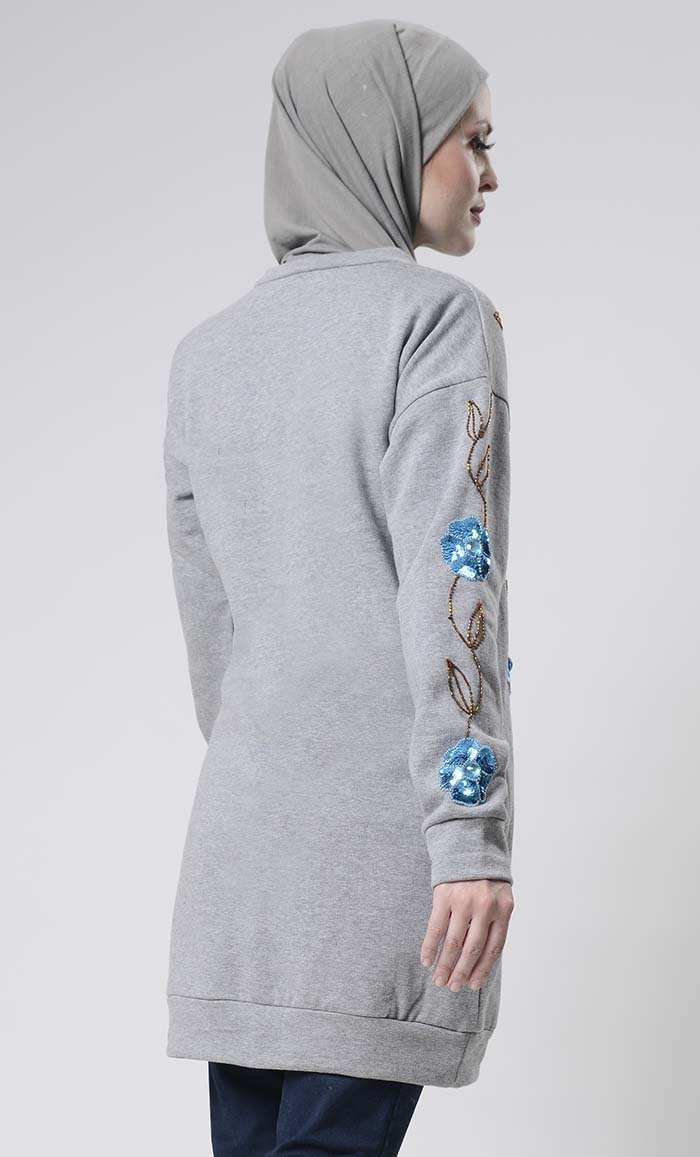 Floral Embroidered Sweater - EastEssence.com