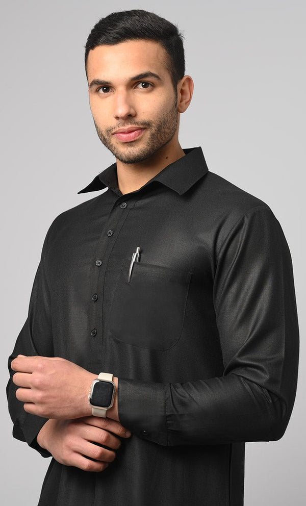 Formal Modest Collared Thobe/Jubba For Men