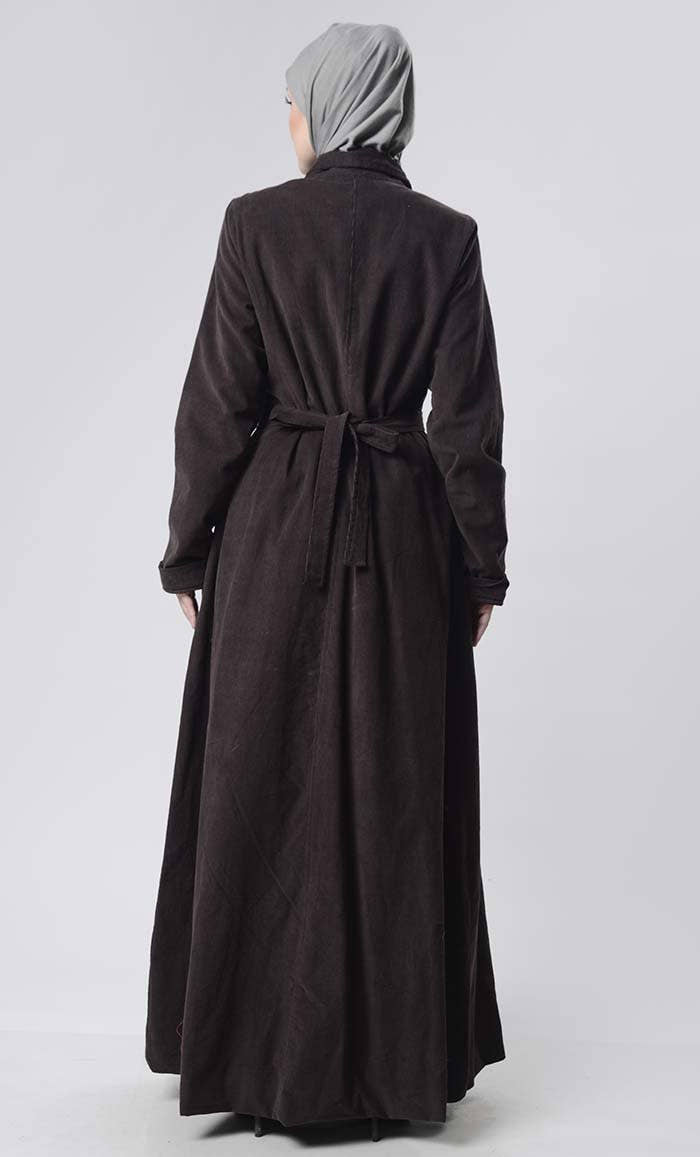 Front Bouble Side Button Corduroy Layer Jacket - EastEssence.com