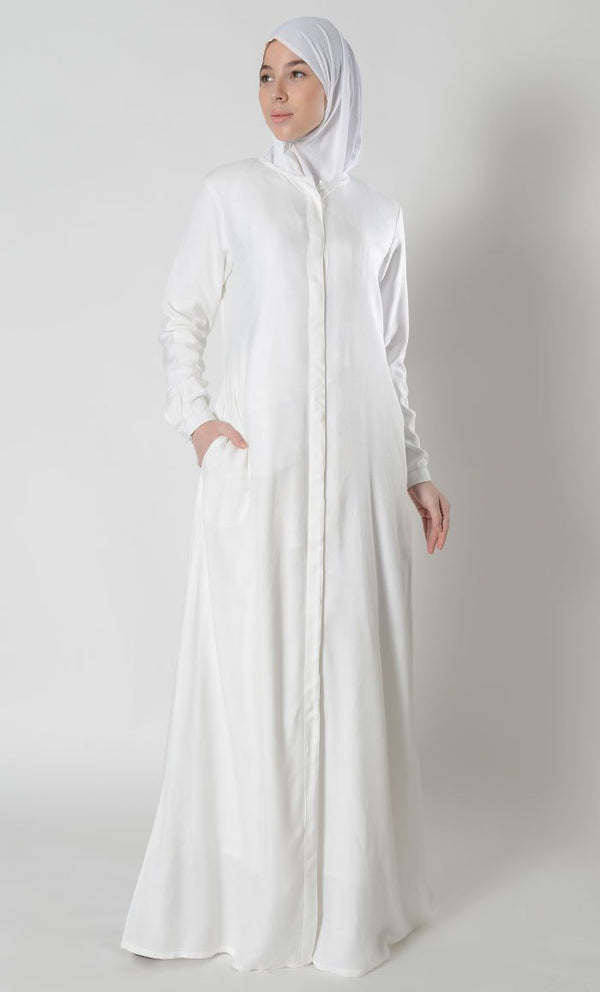Button Down Hajj Umrah Abaya Dress