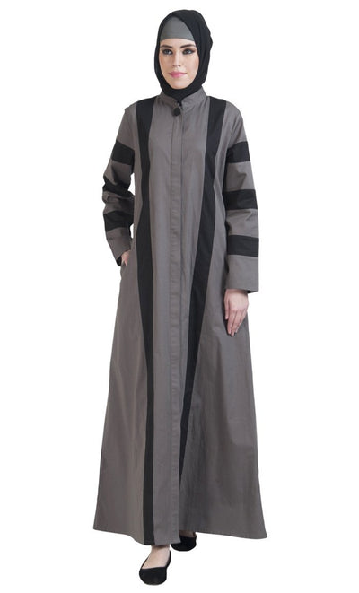 Front Open Cotton Jilbab Jacket - EastEssence.com
