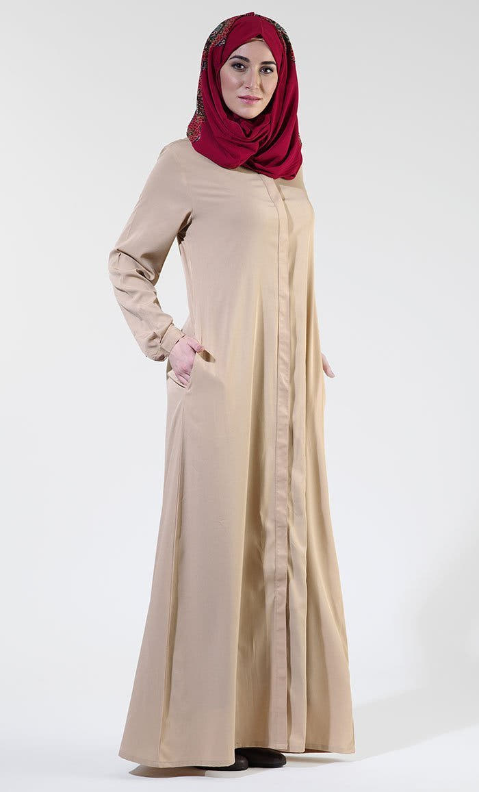 Front Open Crepe Prayer Abaya