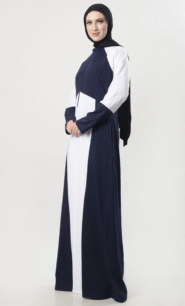 Front With Zipper Jersey Comfort Abaya
