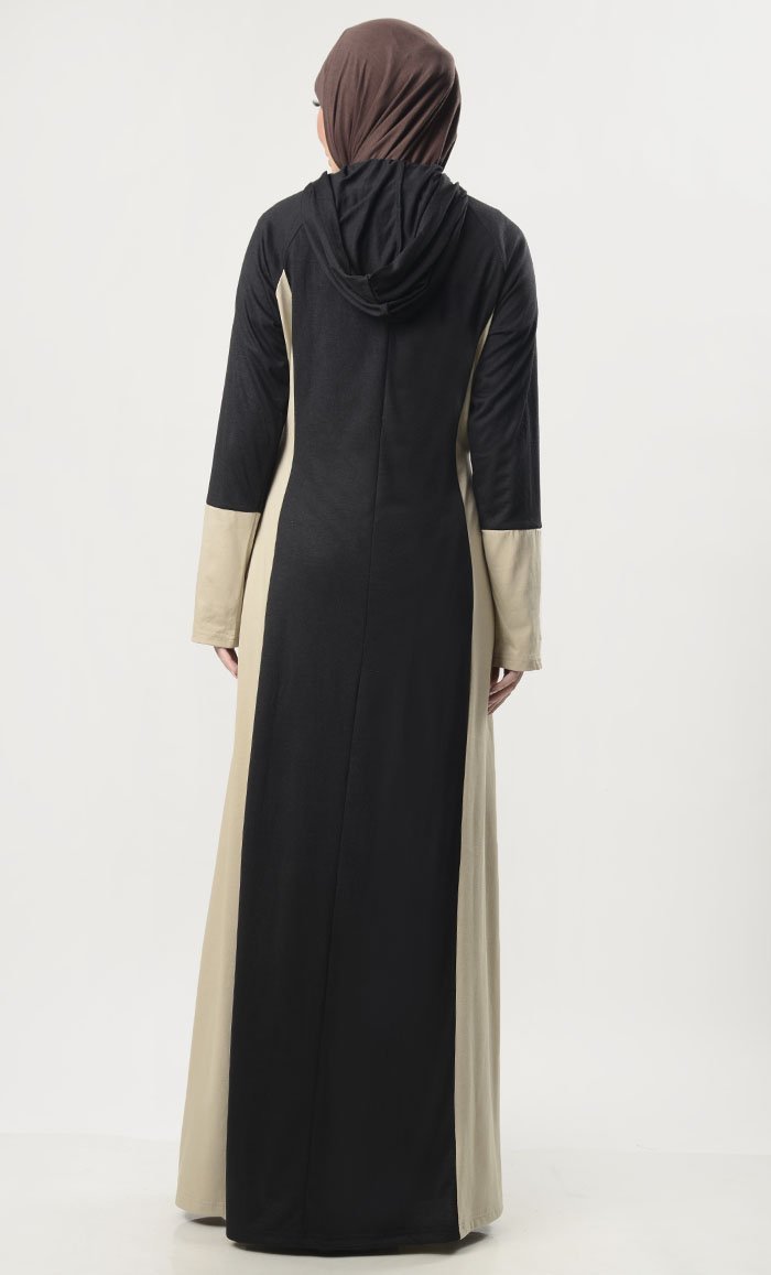 Front With Zipper Jersey Modest Abaya