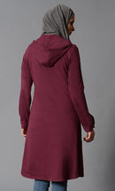 Front Zipper Extra Long Hoodie - EastEssence.com