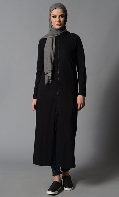 Front Zipper Full Length Hoodie - EastEssence.com