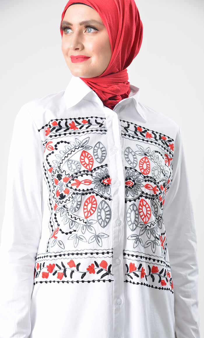 Full Detail Embroidered tunic - EastEssence.com