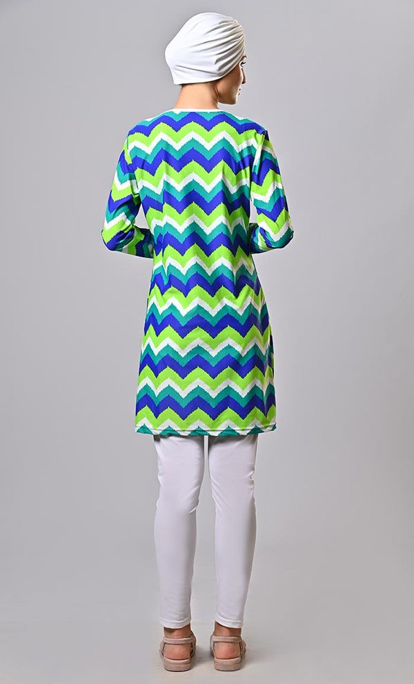 Geometric Delight: Make A Statement With Bold Geometric Printed Swimwear (3Pc Set) - EastEssence.com