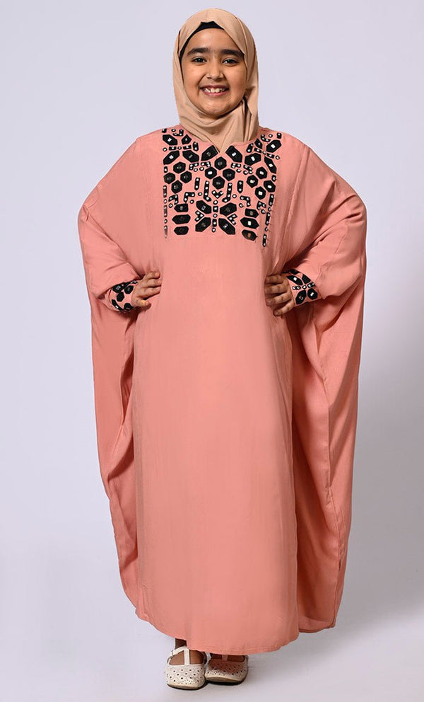 Girls Burlwood Kaftan Abaya