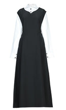 Girl's Islamic Black Uniform With White Attached Neck And Sleeves - EastEssence.com
