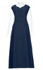 Girl's Islamic Navy Uniform With White Attached Neck And Sleeves - Final Sale (Copy) (Copy)